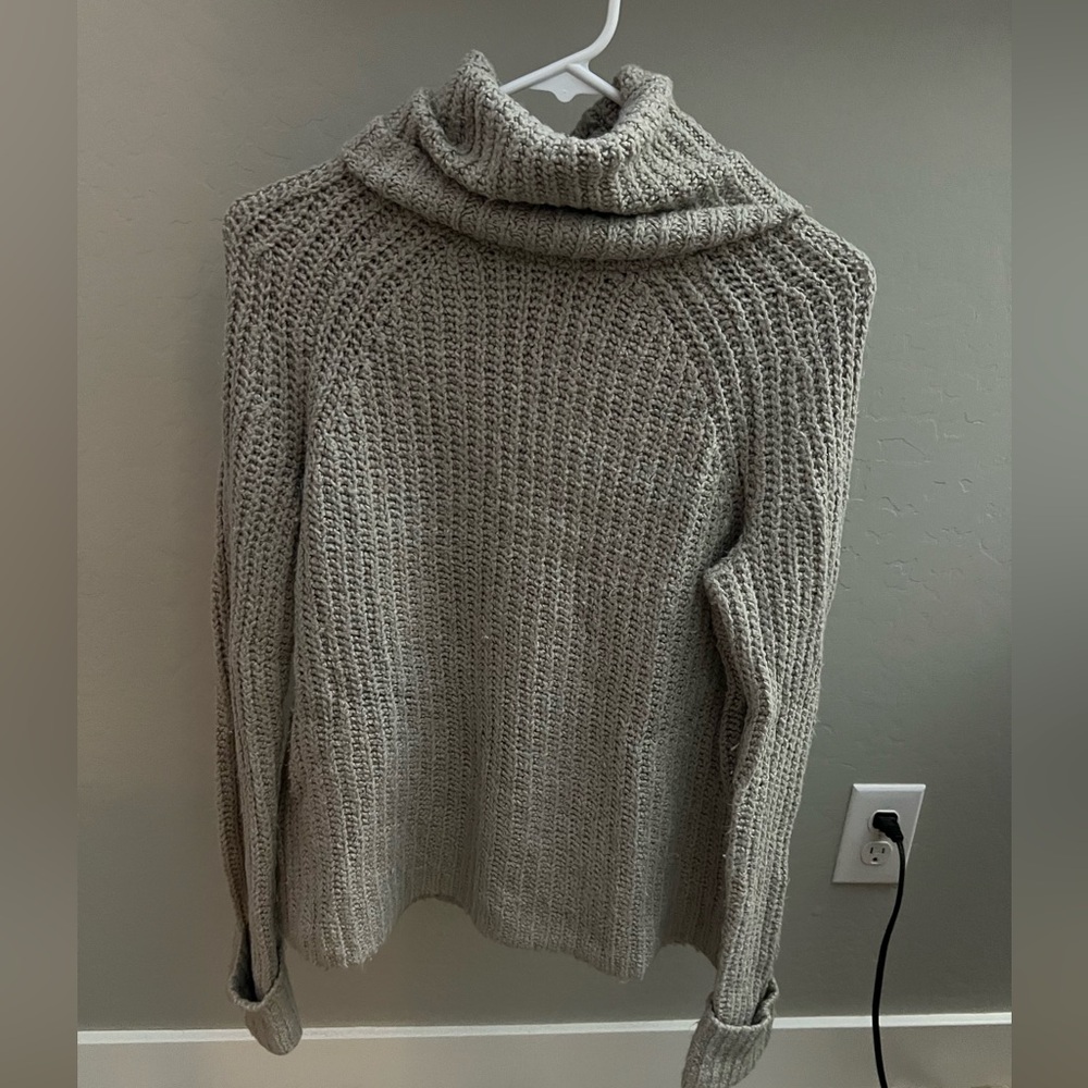 Gray Turtleneck Sweater